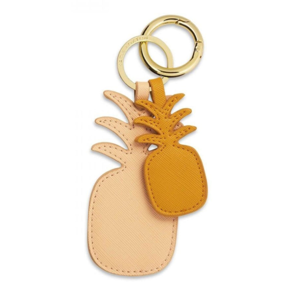Luxe Pineapple Keyring | Nude/Ochre | 9 X 4 Cm