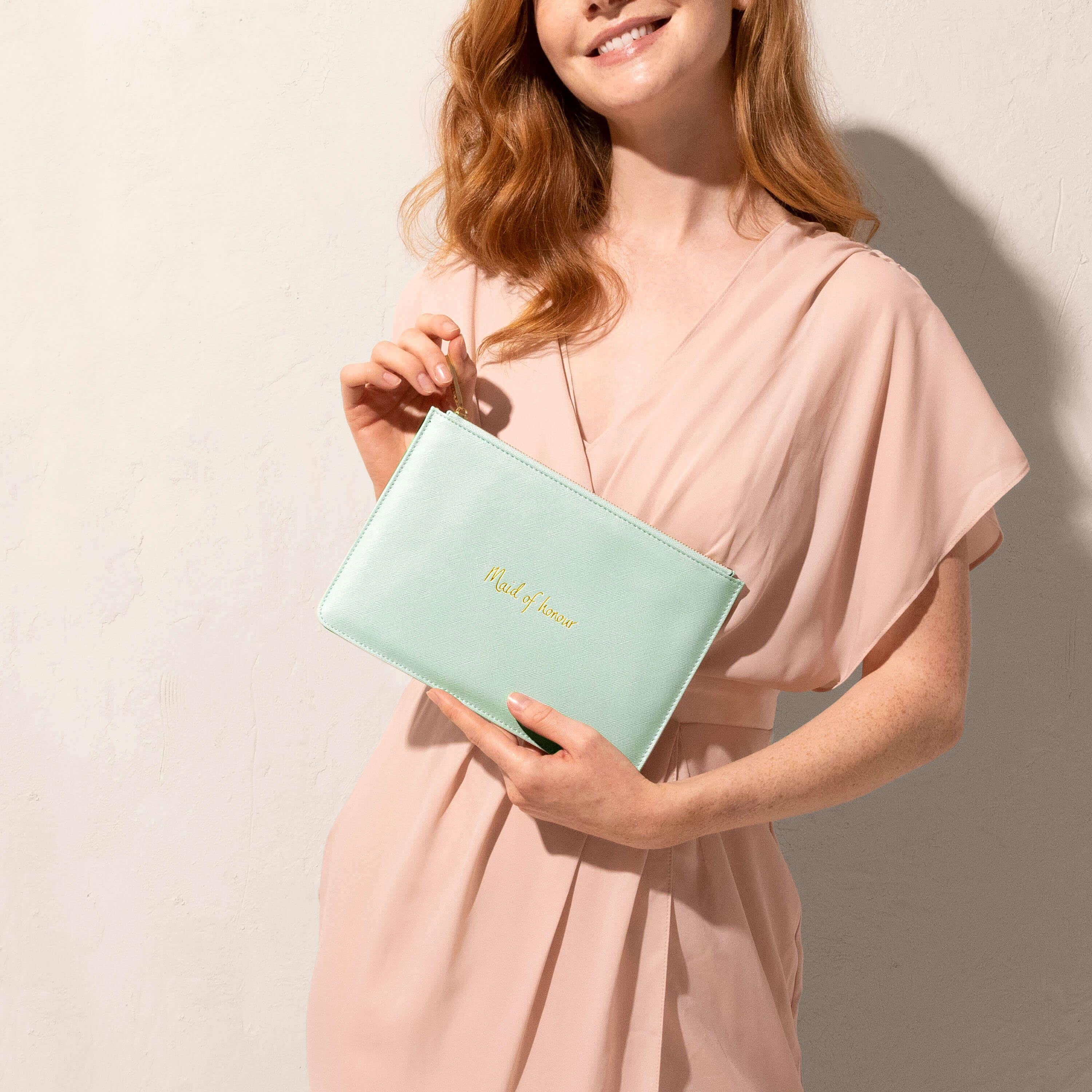 Bridal Perfect Pouch | Maid Of Honour | Sage Green | 16 X 24cm