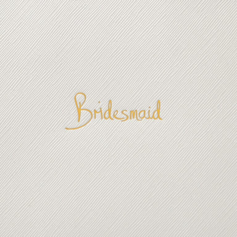 Bridal Perfect Pouch 'Bridesmaid' In Silver