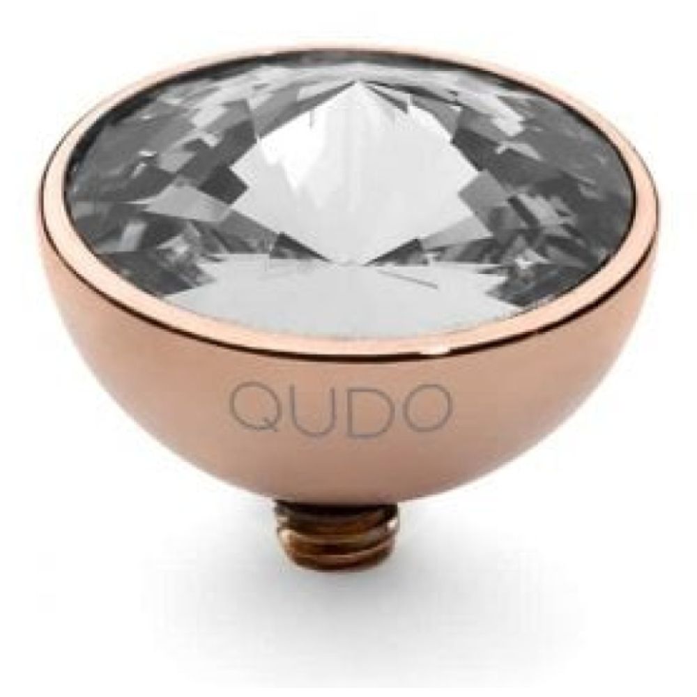 Famosa Rose Gold 11.5mm Bottone Ring Top Crystal