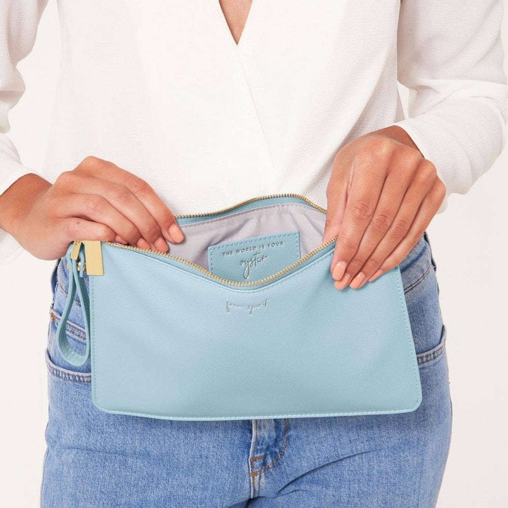 Secret Message Pouch | Free Spirit, The World Is Your Oyster | Blue | 16 X 24 Cm