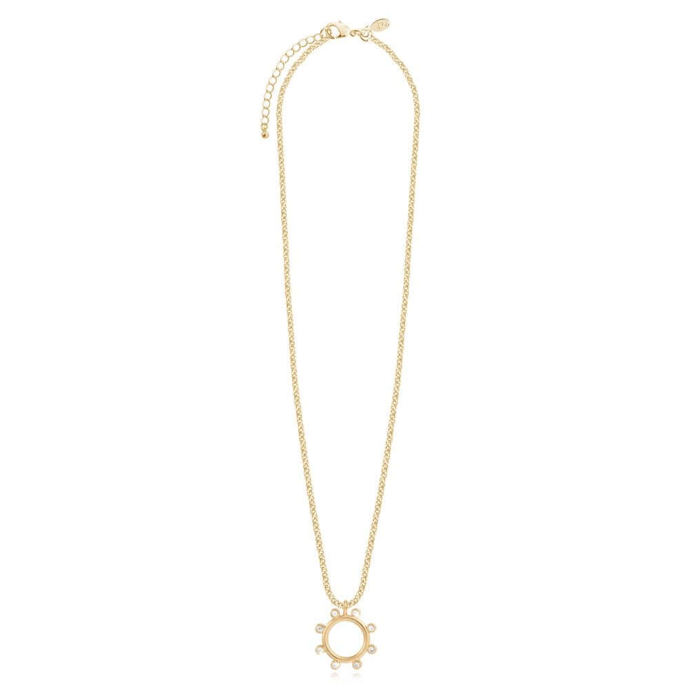 Zahra | Gold | CZ Hoop | Necklace | 46cm + 5cm Extender