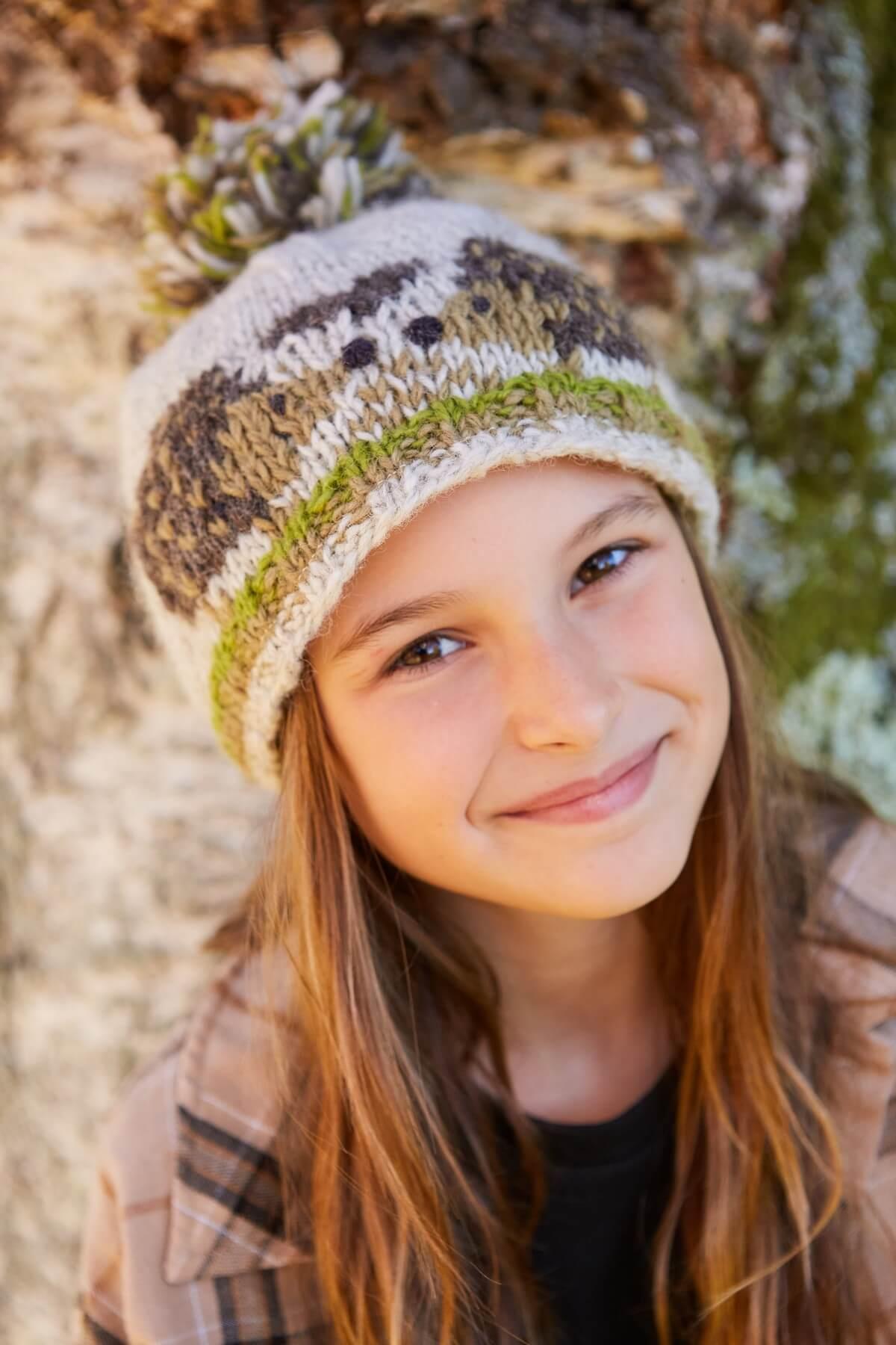 Kids Animal Bobble Hat Holly The Hedgehog