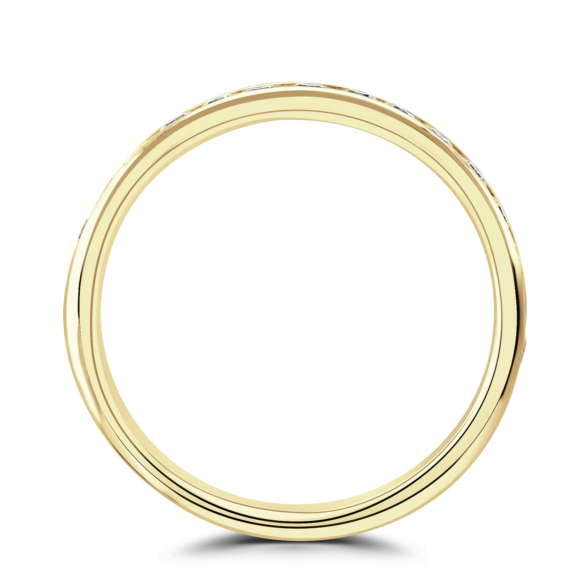 18ct Yellow Gold Channel Set Diamond Half Eternity Band