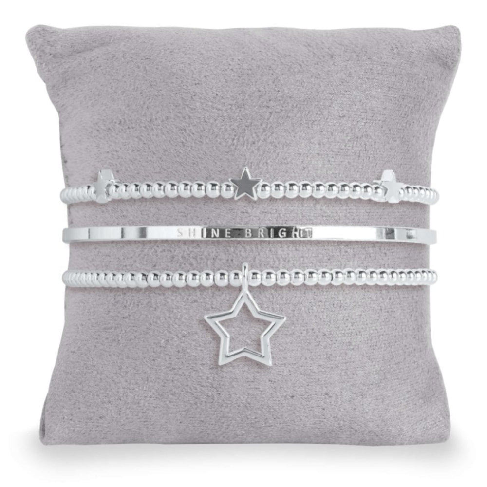 Occasion Gift Box - Happy Birthday - 3 Silver Stacking Bracelets