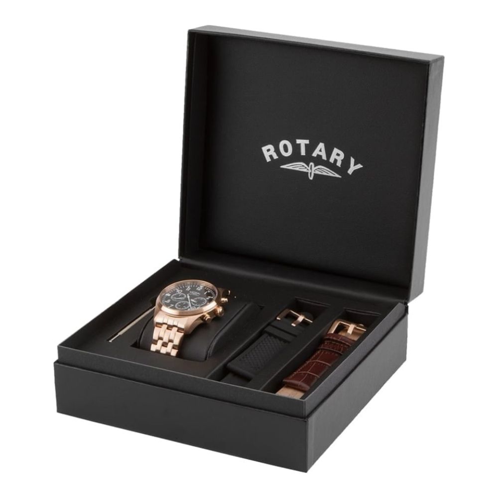 Mens Rose Gold Aquaspeed Changeable Strap