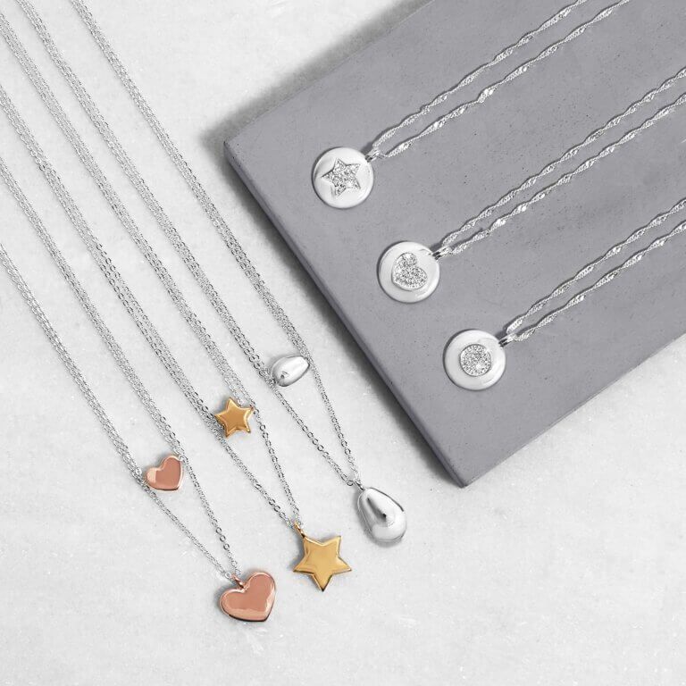 Luella | Pebble Necklace | Silver | Necklace | 45cm 40cm + 5cm Extender