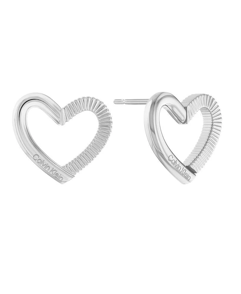 Stainless Steel Heart Stud Earrings