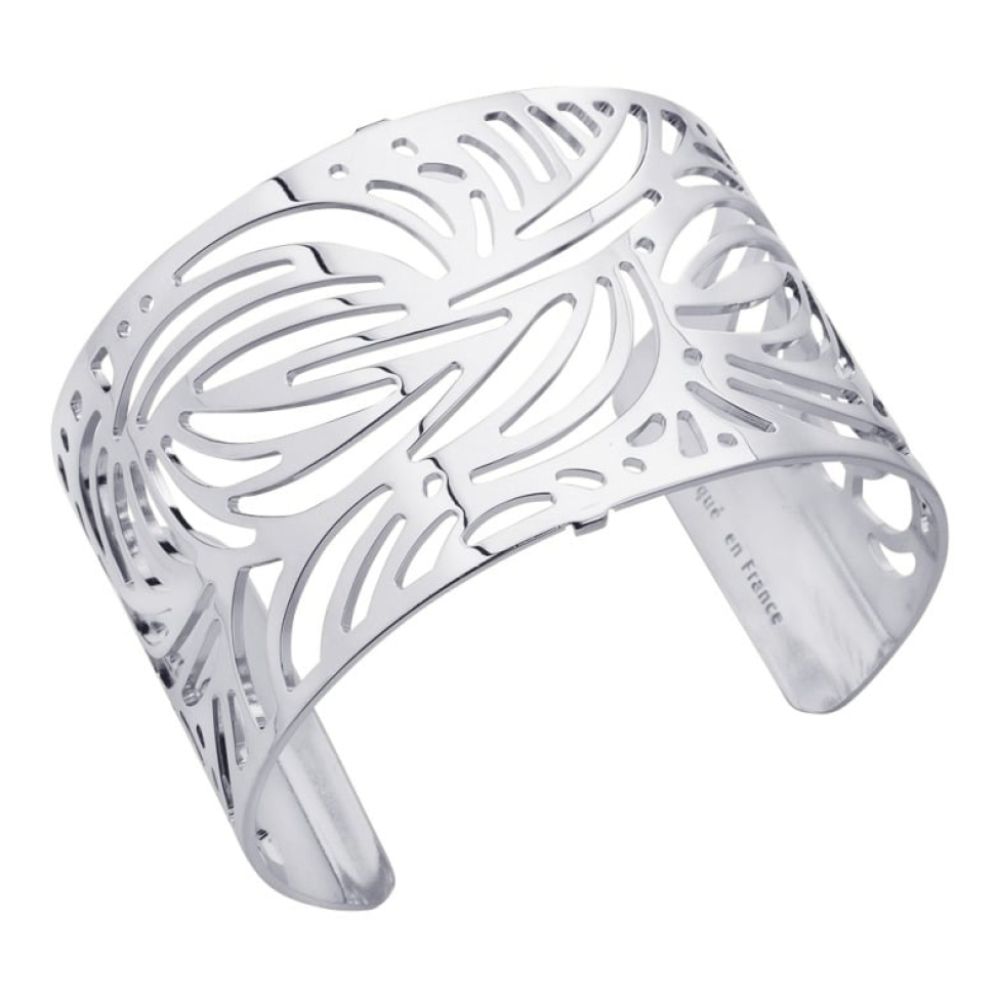 Silver Plated Aloe Patteren 40MM Cuff