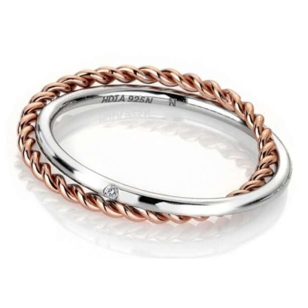 Unity Ring  Rose Gold Plate Accents