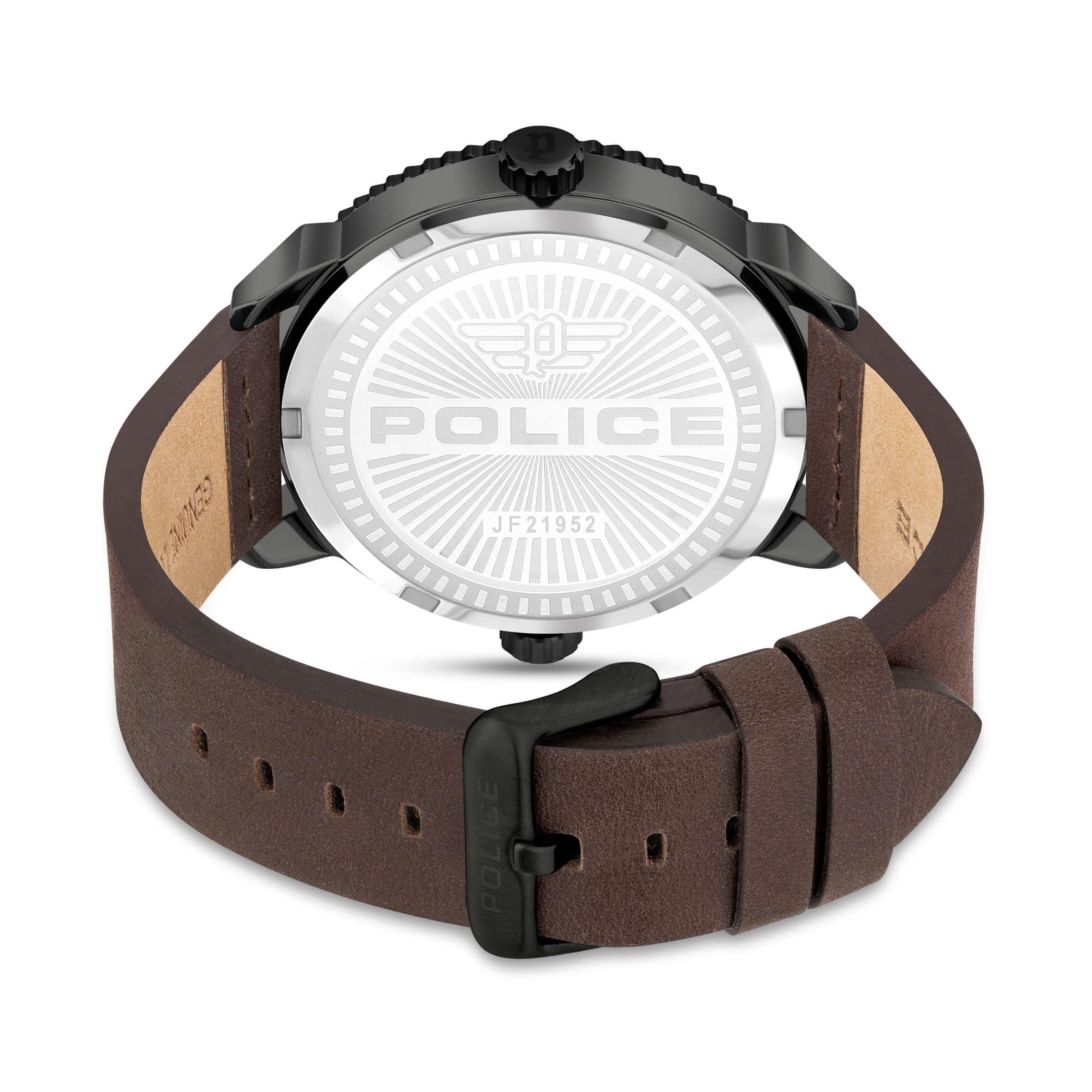 Ray Gun Multi Dial Brown Leather Strap Watch
