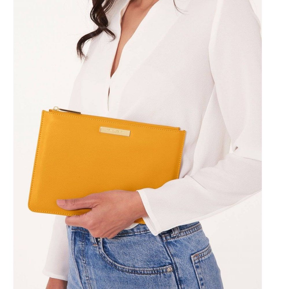 Soft Pebble Pouch | Ochre | 16 X 24 Cm