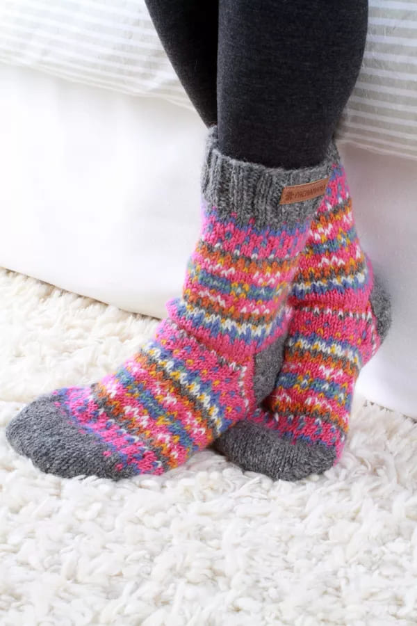 Iona Sofa Socks Pink