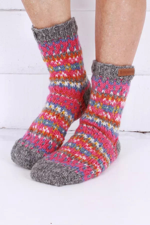 Iona Sofa Socks Pink