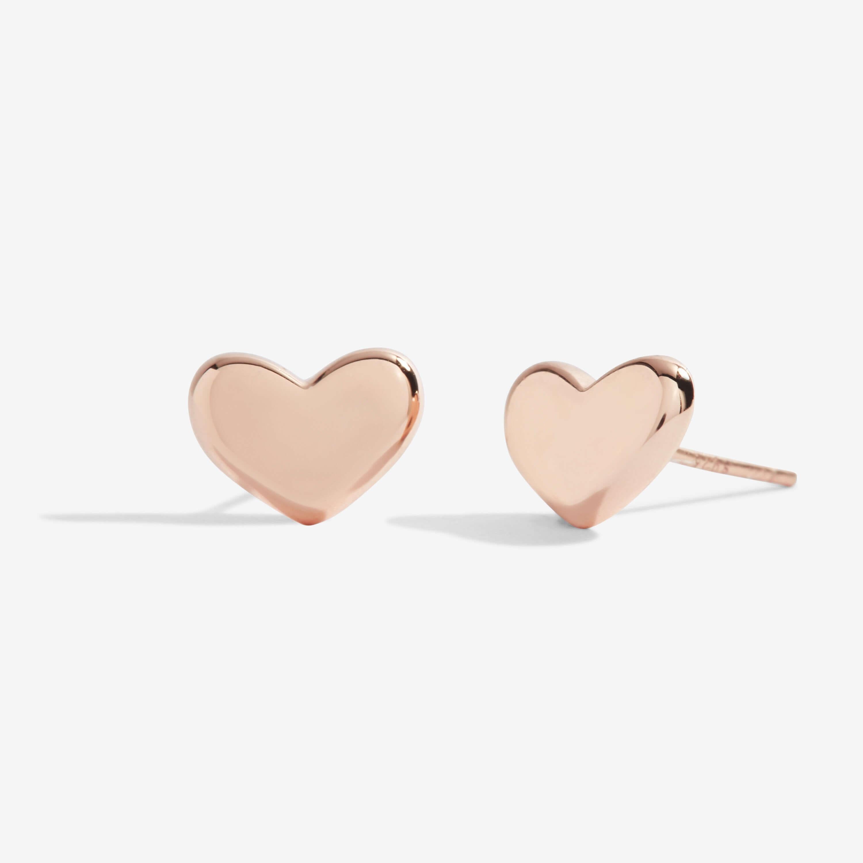 Florence | Heart Studs | Silver Rose Gold And Gold | Set Of 3 Earrings