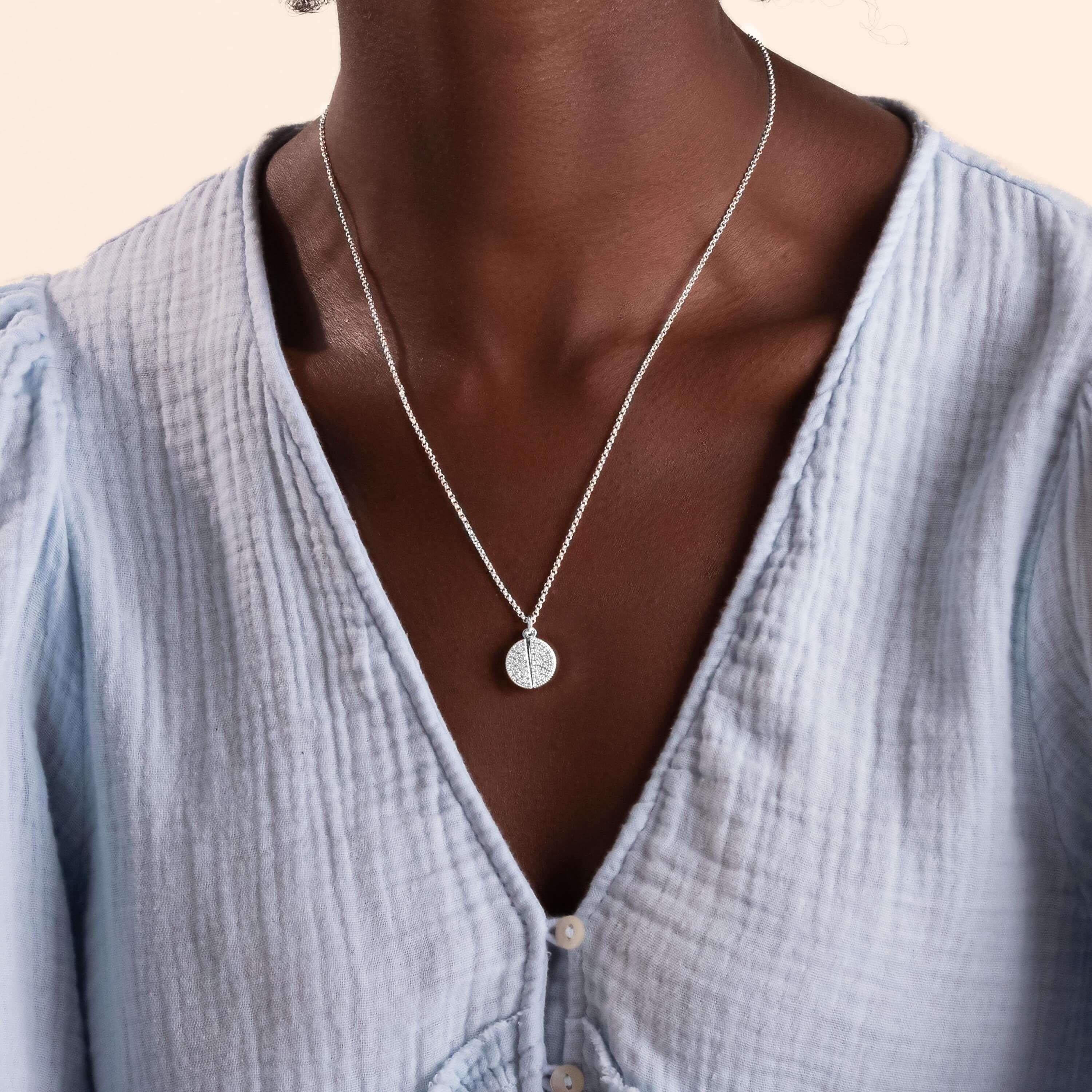 Secret Sentiment Lockets | Be The Sparkle | Silver And Gold | Necklace | 50cm Adjustable