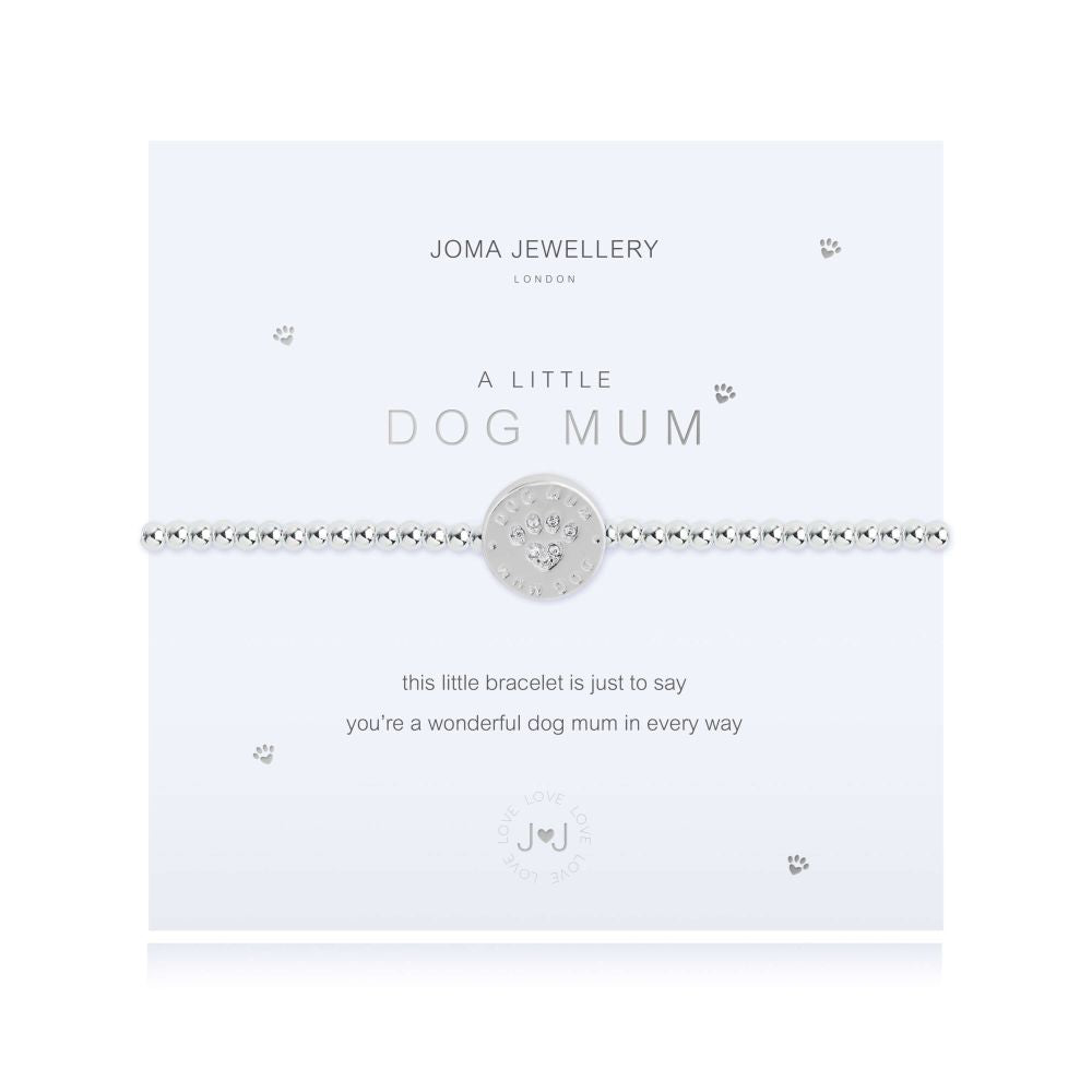 A Little | Dog Mum | Silver | Bracelet | 17.5cm Stretch