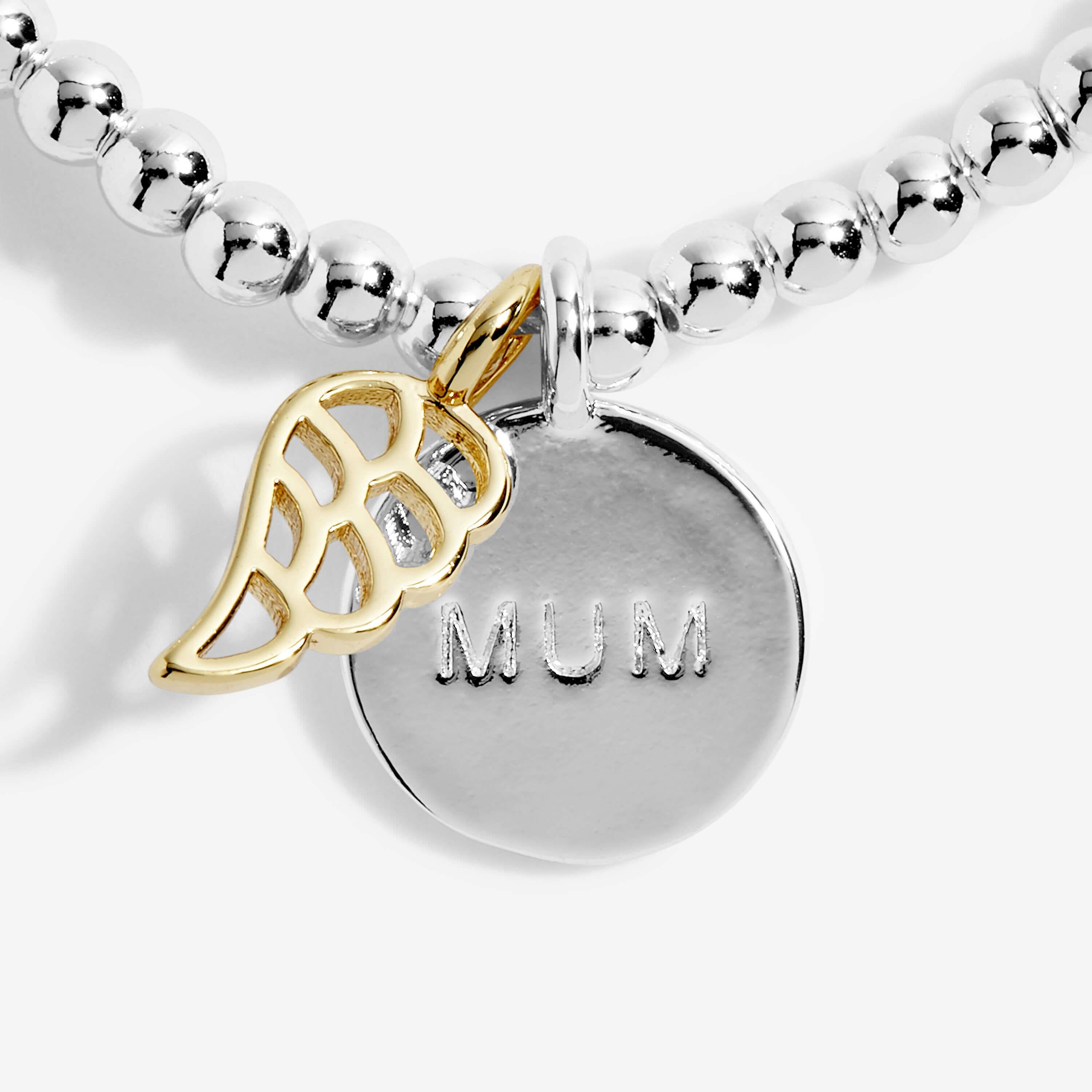 A Little | Mums Are Angels In Disguise | Silver | Bracelet | 17.5cm Stretch