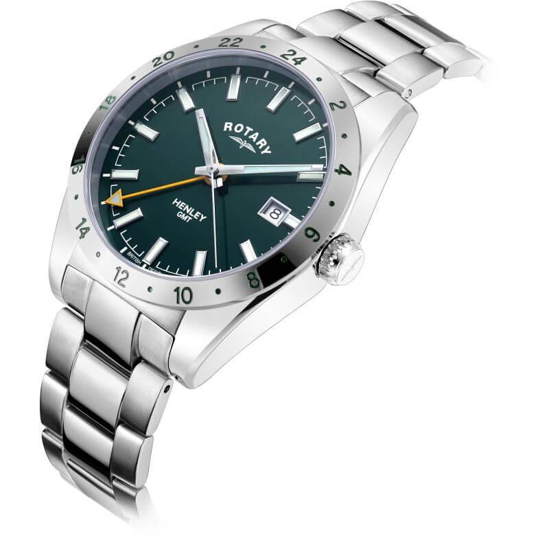 Henley GMT Swiss Movement Green Dial Gents Watch