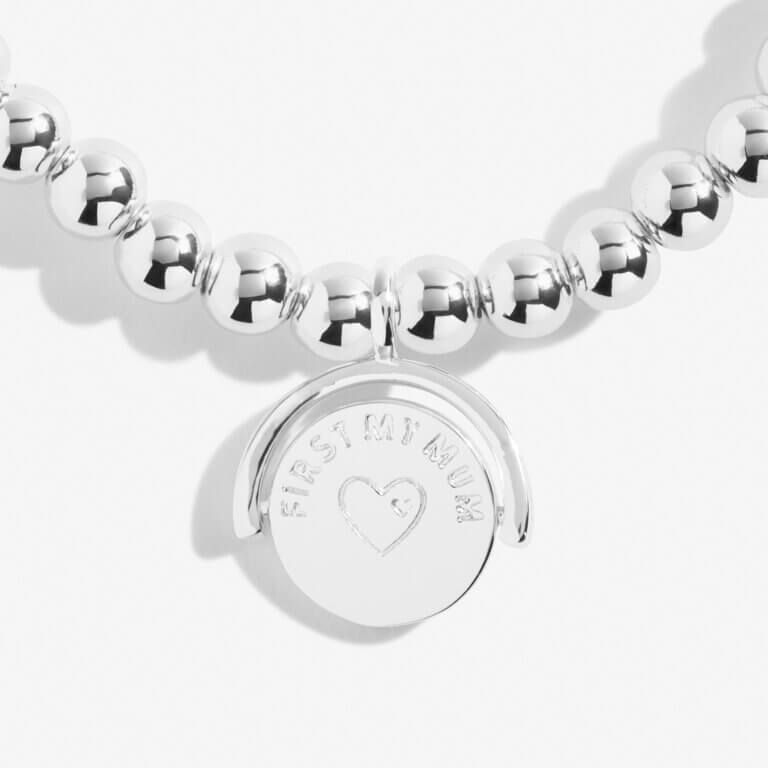 Spinning Boxed A Littles | First My Mum Forever My Friend | Silver | Bracelet | 17.5cm Stretch