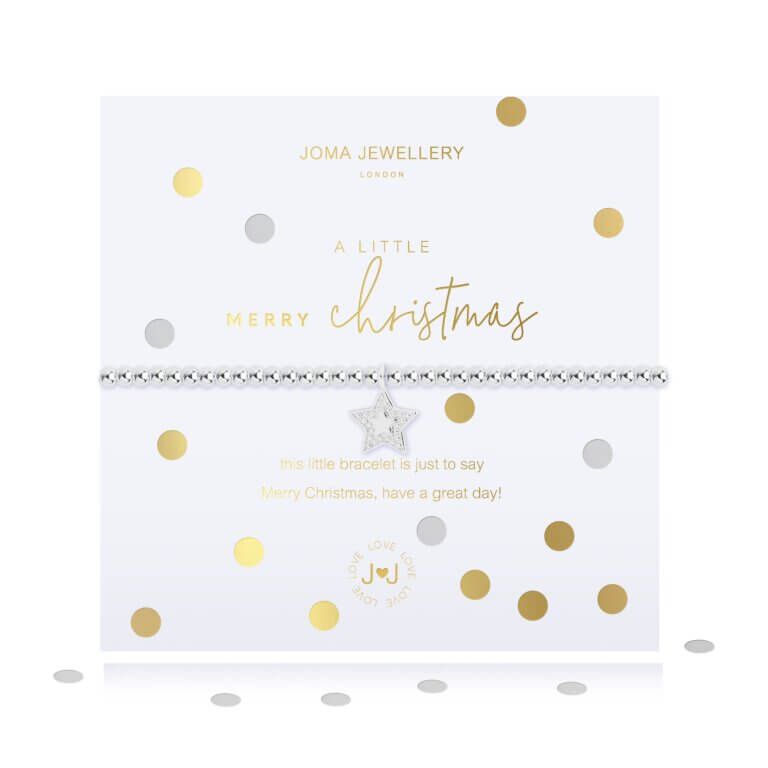Confetti A Little | Merry Christmas | Silver | Bracelet | 17.5cm Stretch