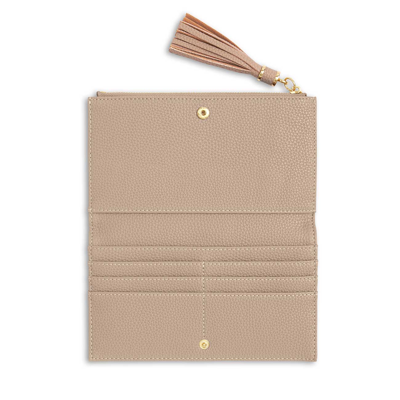 Tassel Fold Out Purse | Taupe