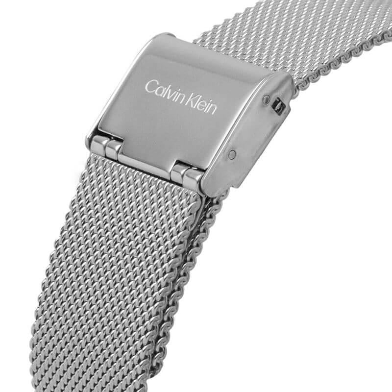 Multifunction Two Tone Steel Mesh Bracelet Strap Watch