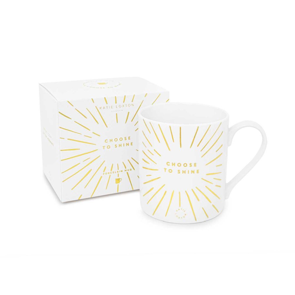 Porcelain Mug | Choose To Shine | White and Gold