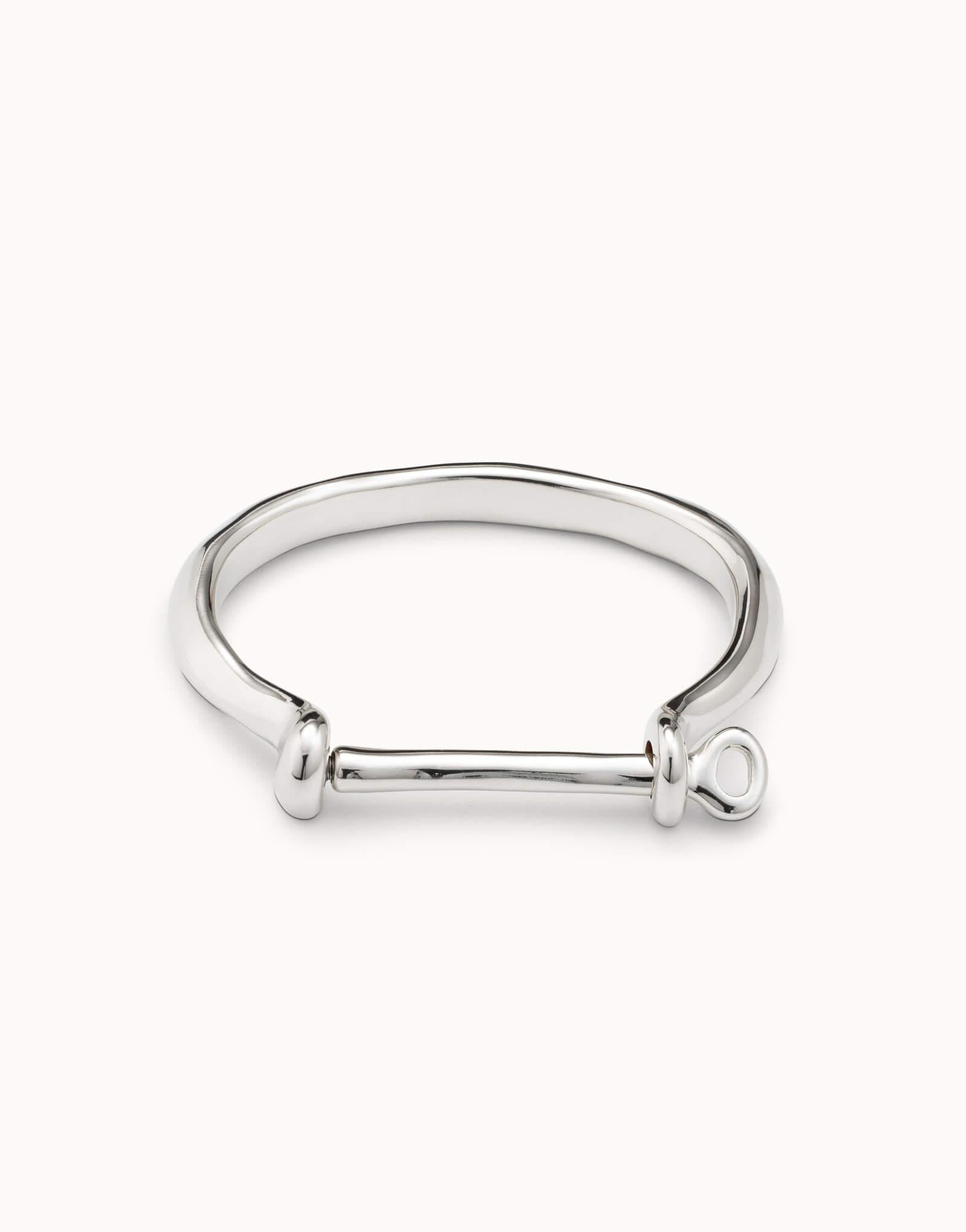 Shackled Silver Plated Clad Bracelet