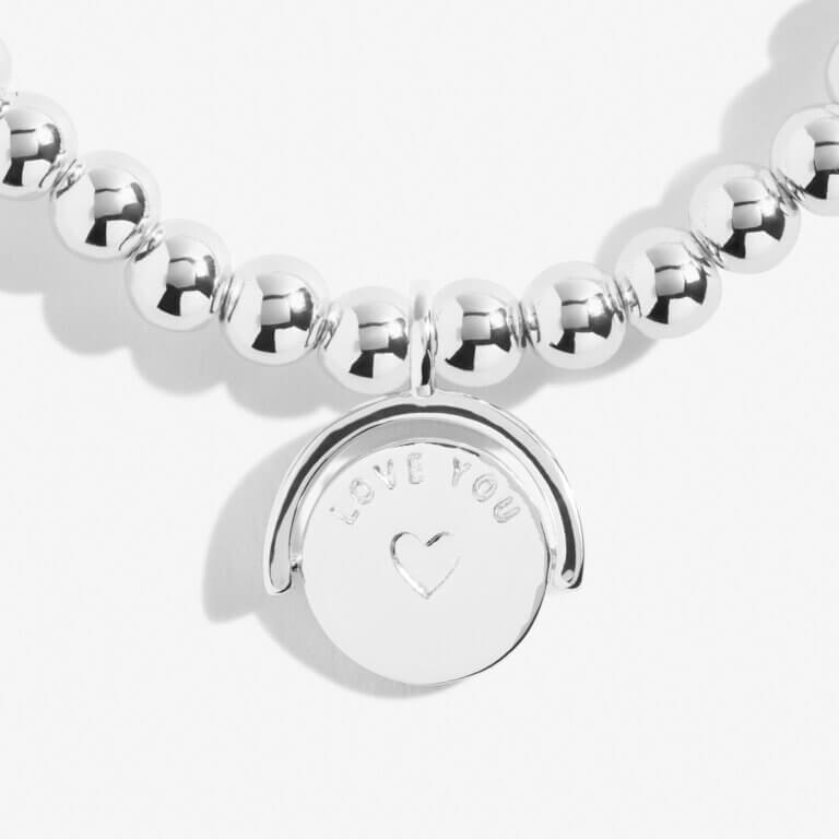 Spinning Boxed A Littles | Love You To The Moon | Silver | Bracelet | 17.5cm Stretch