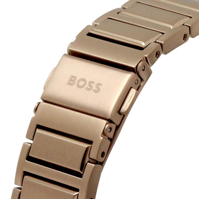 Steer Red Dial Rose Gold Plated Bracelet Strap Ladies Watch