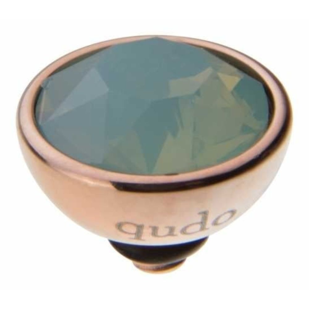 Famosa Rose Gold 10mm Bottone Ring Top Pacific Opal
