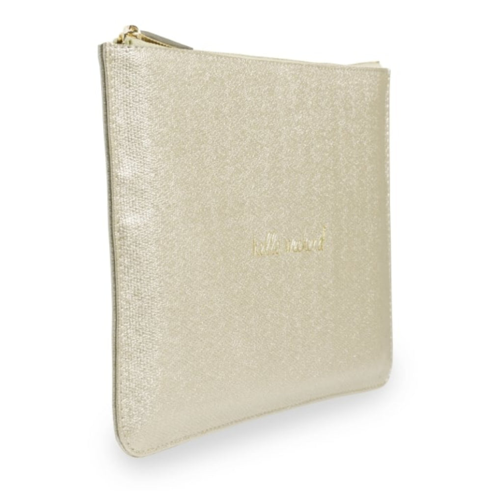 PERFECT POUCH - HELLO WEEKEND - gold shimmer - 16x24cm