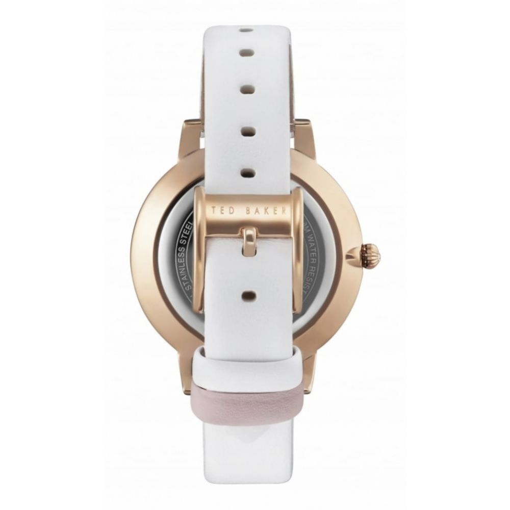 Rose Gold Plated Dial & Leather Strap Ladies Wristwatch