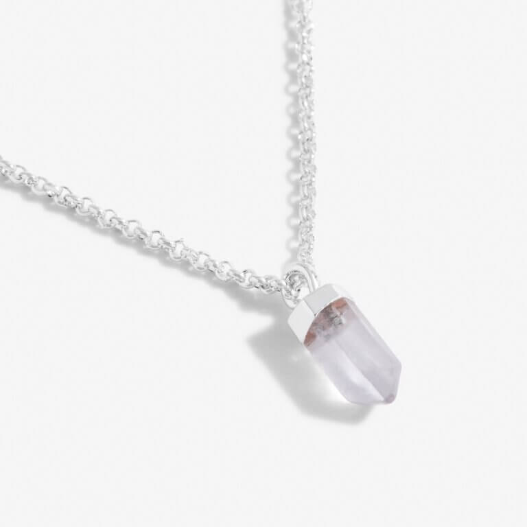 Crystal A Little | Clear Quartz | Silver | Necklace | 46cm + 5cm Extender