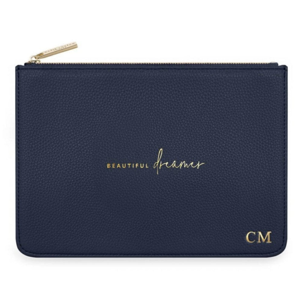 Stylish Structured Pouch | Beautiful Dreamer | Navy | 16 X 24 X 5 Cm