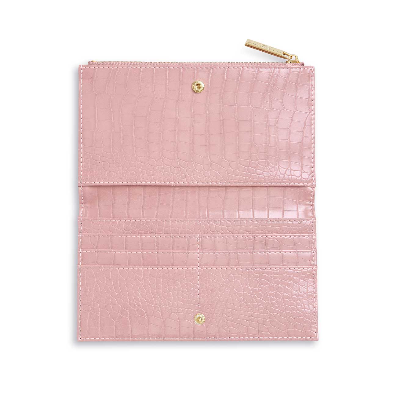 Celine Faux Croc Fold Out Purse | Pink