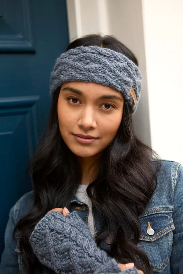 Enniskerry Headband (Pure Merino) Slate Blue