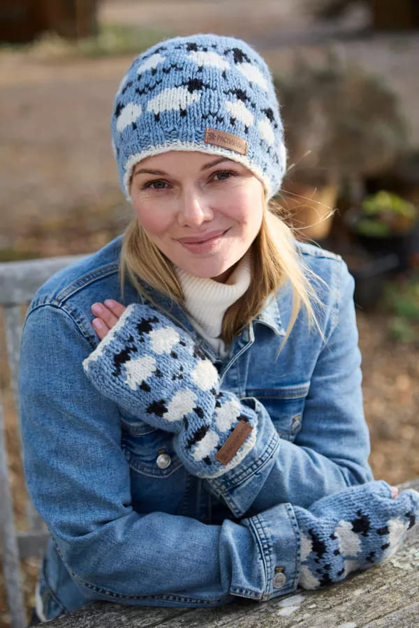 Merino Sheep Handwarmer Blue