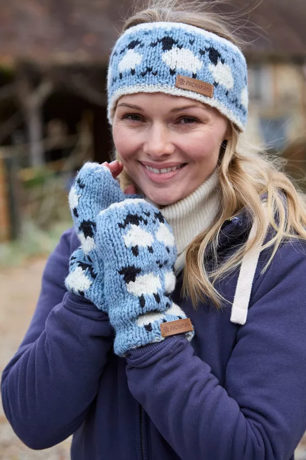 Merino Sheep Handwarmer Blue