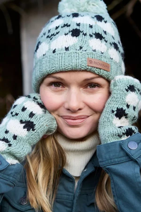 Merino Sheep Handwarmer Green