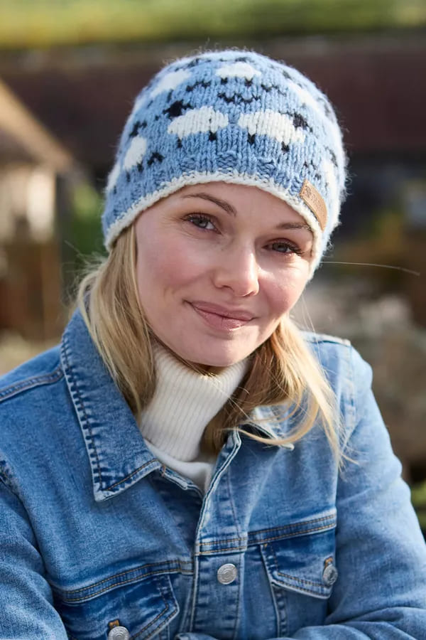 Merino Sheep Beanie Blue