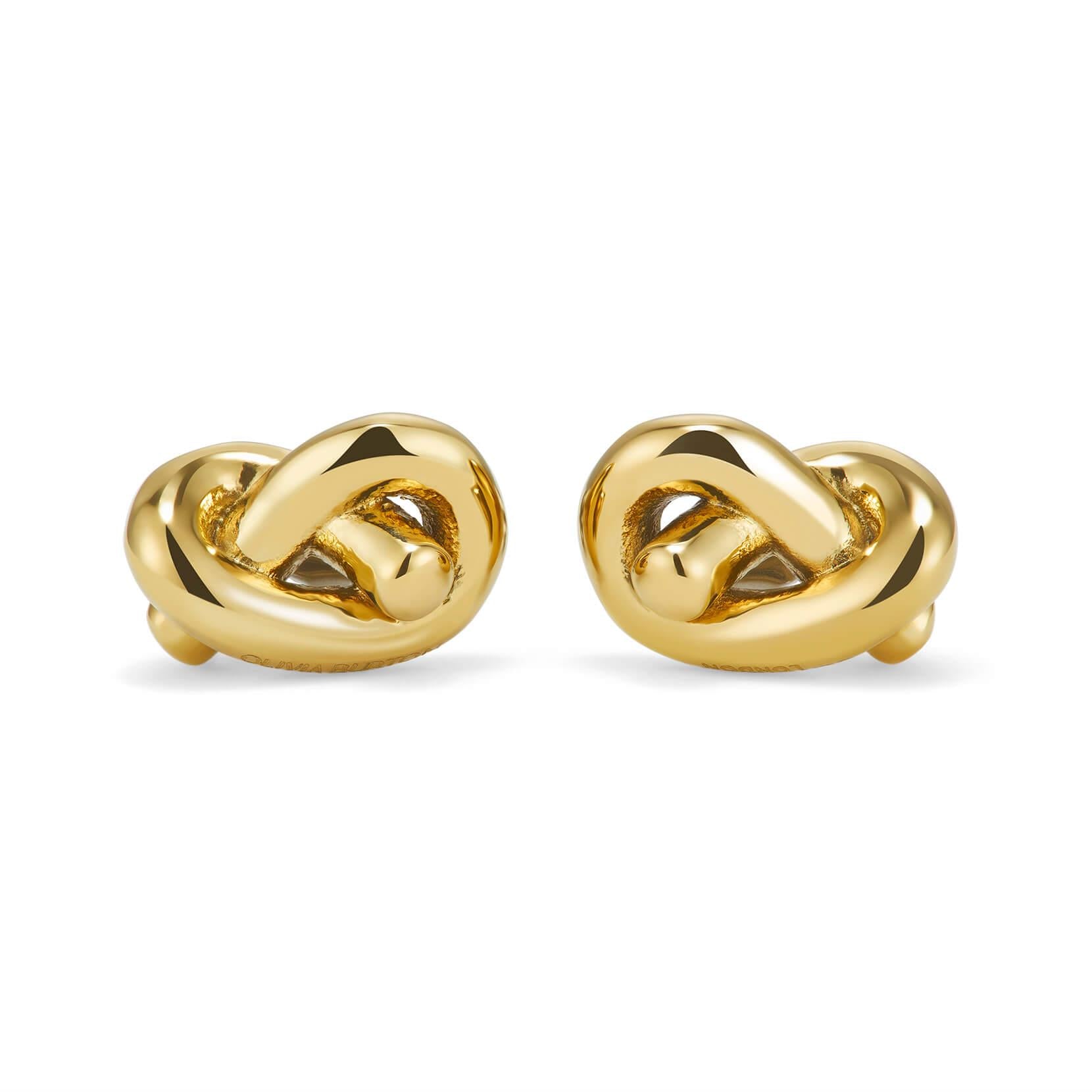 Classic Lover's Knot Gold Plated Stud Earrings