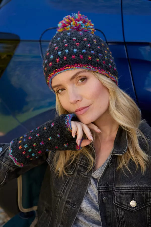 Mosaic Bobble Beanie