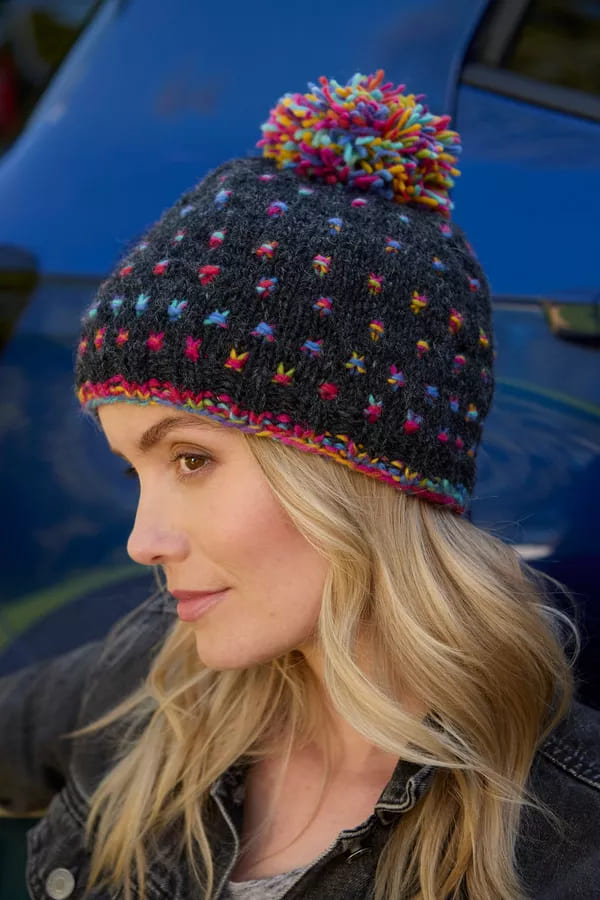 Mosaic Bobble Beanie
