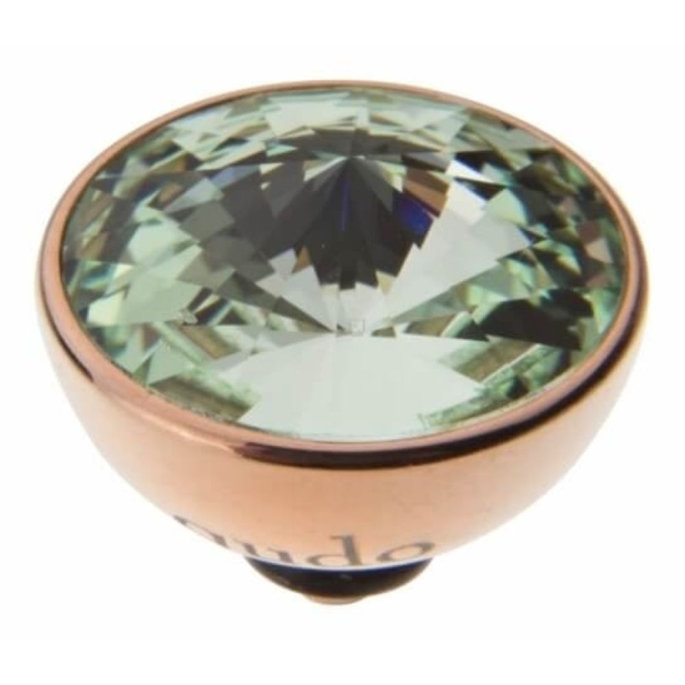 Famosa Rose Gold 11.5mm Bottone Ring Top Chrysolite