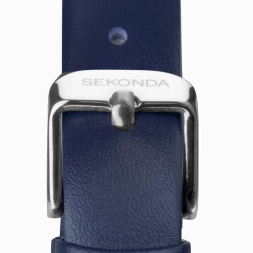 Nordic White Dial & Blue Leather Strap Watch