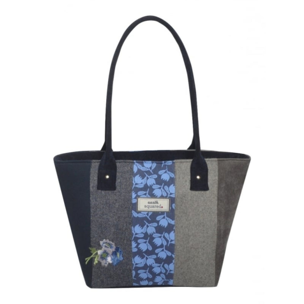 Blue Autumn Patchwork Tote