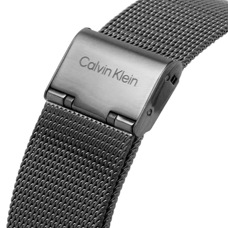 Iconic Dark Grey CK Dial & Dark Grey Mesh Strap Watch