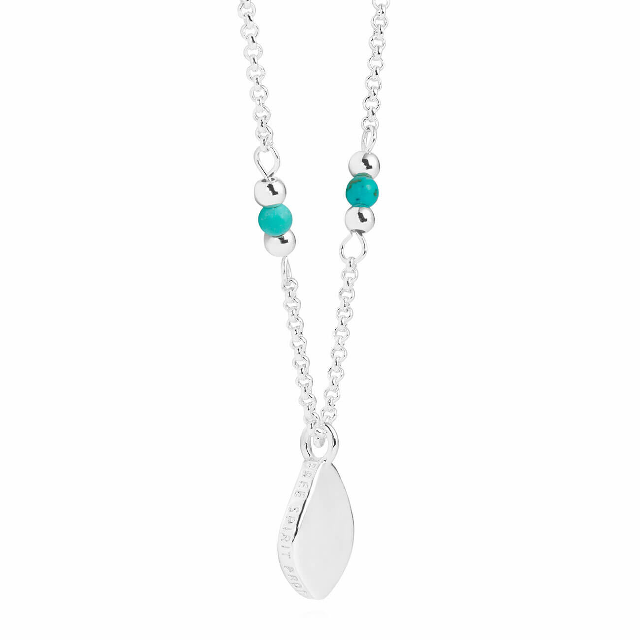 Wellness Gems | Silver | Turquoise Necklace | 45cm + 5cm Extender